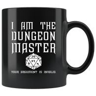 I Am The Dungeon Master Your Argument Is Invalid Funny DND RPG Tabletop Mug - Fun DM Coffee Cup - Luxurious Inspirations