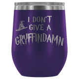 I Don't Give A Slythershit Ravencrap Hufflefuck Gryffindamn Engraved 12oz Wine Tumbler Cup - Funny Offensive Parody Mug (Gryffindamn) - Luxurious Inspirations