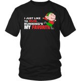 I Just Like to Run Shirt - Christmas Elf Running Jogging Cardio Workout Tee - Luxurious Inspirations