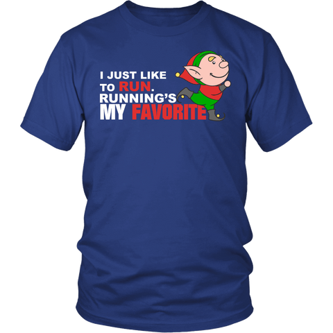 I Just Like to Run Shirt - Christmas Elf Running Jogging Cardio Workout Tee - Luxurious Inspirations