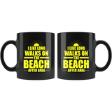 I Like Long Walks On The Beach Mug - Funny Offensive Adult Classy Coffee Cup - Luxurious Inspirations