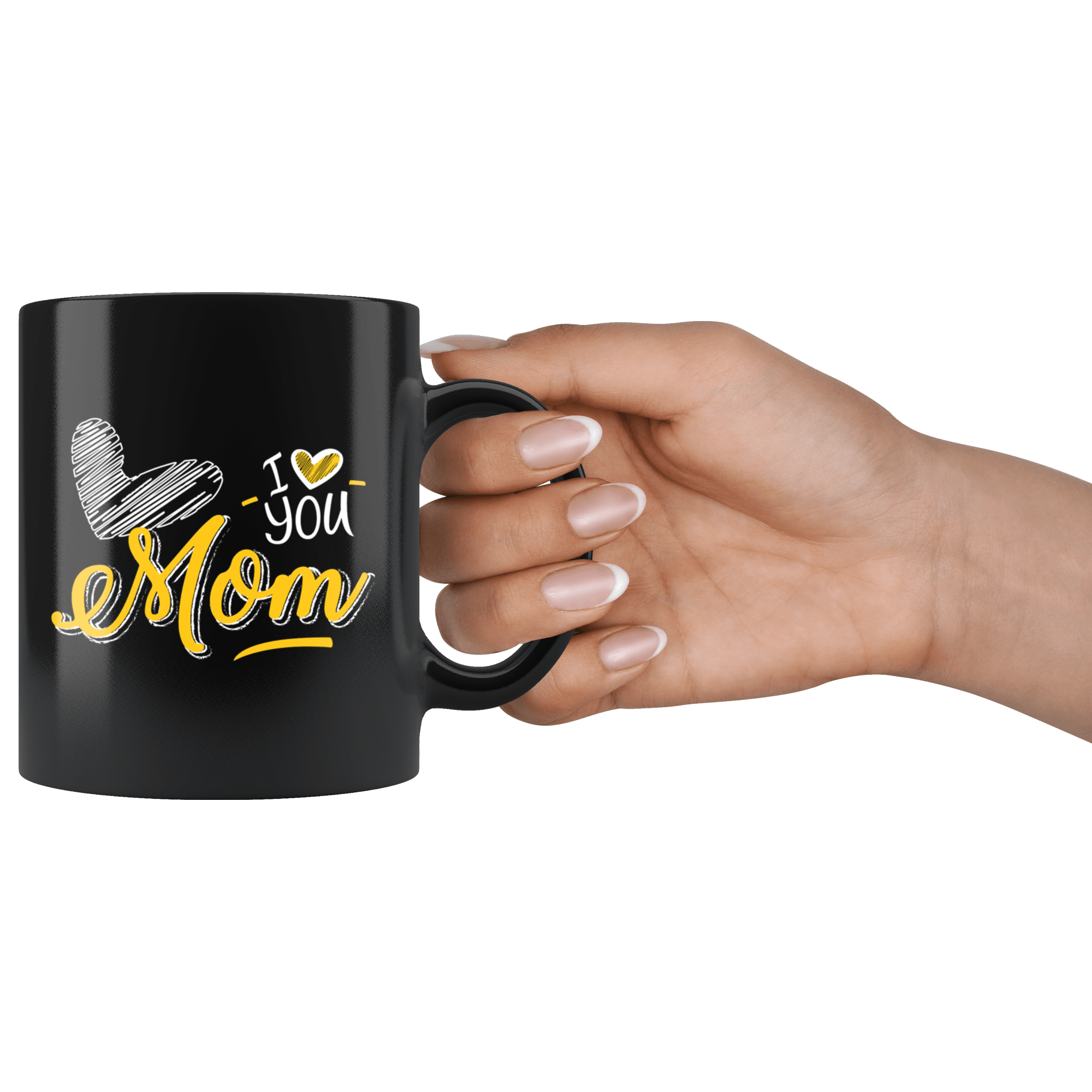 Black Happy Mama/Tired Mama Coffee Mug