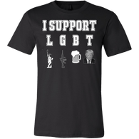 I Support LGBT Shirt - Liquor Guns Beer Trump Tee - Luxurious Inspirations