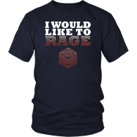 I Would Like To Rage Barbarian DND T-Shirt - Luxurious Inspirations