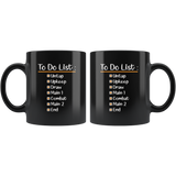To Do List Untap Unkeep Draw Main 1 Combat Main 2 End RPG Coffee Cup Mug - Luxurious Inspirations