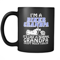 I'm A Biker Grandpa It's Like A Normal Grandpa Except Much Cooler - Funny Novelty Black Mug For Gift Or Present - Luxurious Inspirations