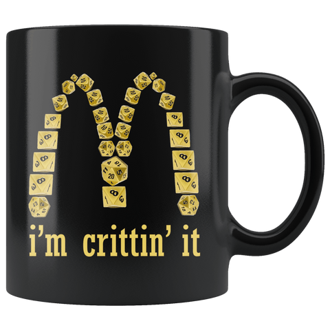 I'm Crittin' It Parody DND Mug - Funny D20 Critical Joke Coffee Cup - Luxurious Inspirations