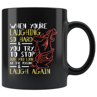 When you're laughing so hard and you try to stop but you look at the person and laugh again friends good times happy funny coffee cup mug - Luxurious Inspirations