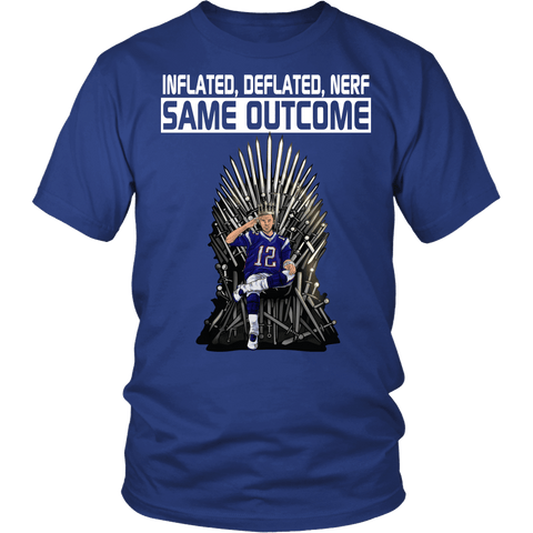 Inflated Deflated Nerf Same Outcome Shirt - Funny 12 GOAT Fan Tee - Luxurious Inspirations