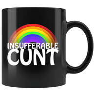 Insufferable Cunt Mug - Funny Offensive Rainbow Rude Crude Vulgar Gag Gift Coffee Cup - Luxurious Inspirations