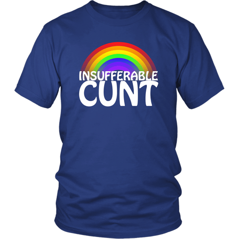 Insufferable Cunt T-Shirt - Funny Offensive Rainbow Rude Crude Vulgar Gag Gift T Shirt - Luxurious Inspirations