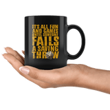 It's All Fun And Games Until Someone Fails A Saving Throw Mug - Funny DND D&D Coffee Cup - Luxurious Inspirations