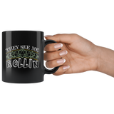 They see me rollin rpg DND d20 d2 critical hit miss dice coffee cup mug - Luxurious Inspirations