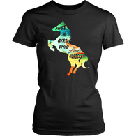 Just A Girl Who Loves Horses Shirt - Equestrian Horse Riding Tee - Luxurious Inspirations