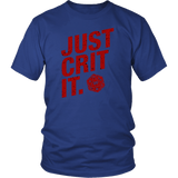Just Crit It DND D20 T-Shirt - Luxurious Inspirations