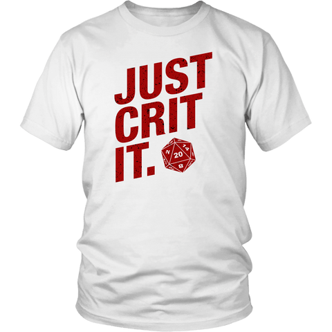 Just Crit It DND D20 T-Shirt - Luxurious Inspirations