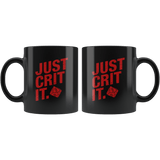 Just Crit It Mug - Funny DND D&D DM D20 RPG Coffee Cup - Luxurious Inspirations