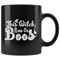 This Witch Runs On Boos Ghost Witch Halloween Costumes Children Candy Trick or Treat Makeup Mug Coffee Cup - Luxurious Inspirations