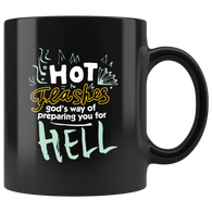 Hot flashes god's way of preparing you for hell period women satan coffee cup mug - Luxurious Inspirations