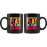 My stomach is flat the L is just silent diet gym weightlifting bodybuilding abs coffee cup mug - Luxurious Inspirations