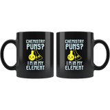 Chemistry Puns I'm In My Element Coffee Cup Mug - Luxurious Inspirations