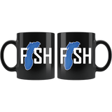 Lake Michigan Fisherman Mug - Clever Gift Fishing Fish Coffee Cup - Luxurious Inspirations