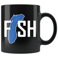 Lake Michigan Fisherman Mug - Clever Gift Fishing Fish Coffee Cup - Luxurious Inspirations