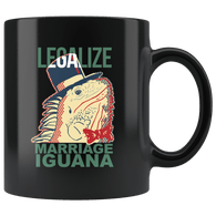 Legalize Marriage Iguana Mug - Funny 420 Pot Marijuana Weed Legal Support Coffee Cup - Luxurious Inspirations