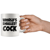 World's Smallest Cock White 11 oz Mug - Funny Micropenis penis offensive Joke Cup - Binge Prints