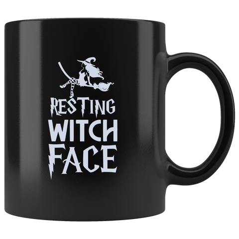 Resting Witch Face Ghost Witch Halloween Costumes Children Candy Trick or Treat Makeup Mug Coffee Cup - Luxurious Inspirations