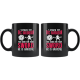 I Attack The Orc Barbarian You Hand Him Your Sword He Is Grateful RPG Coffee Cup Mug - Luxurious Inspirations
