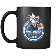Make America Get Schwifty Again Mug - Rick & Morty Fan Tee For 2020 President Coffee Cup - Luxurious Inspirations