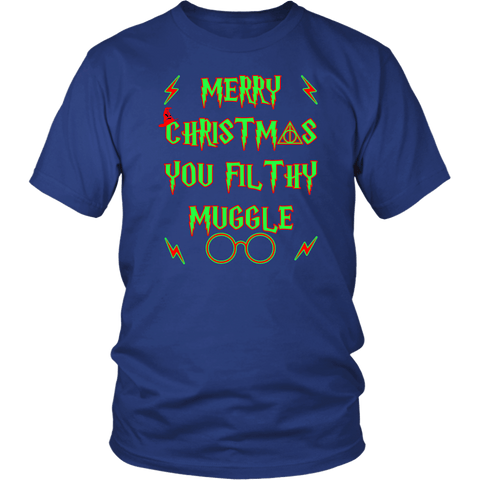 Merry Christmas You Filthy Muggle Shirt - Funny Xmas Adult Humor Offensive Crude T-Shirt - Luxurious Inspirations