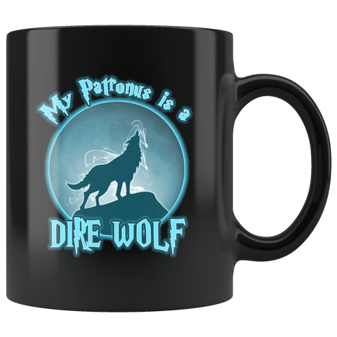 My Patronus Is A Dire Wolf Mug - Funny Wizard Direwolf Lover Coffee Cup - Luxurious Inspirations
