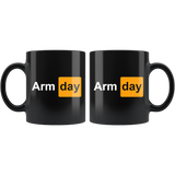 Arm Day Hub Parody Adult Joke Coffee Cup Mug - Binge Prints