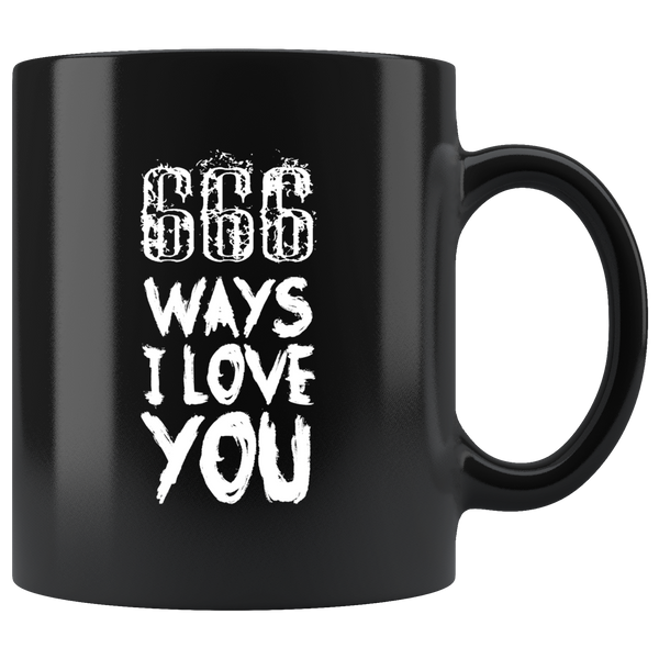 666 ways I love you Mother Lucifer Gothic Goth beer mug coffee cup - Luxurious Inspirations