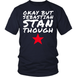 Okay But Sebastian Stan Though Shirt - Funny Bucky Lee Tee - Luxurious Inspirations