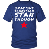 Okay But Sebastian Stan Though Shirt - Funny Bucky Lee Tee - Luxurious Inspirations