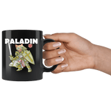 Paladin Cat Black Mug - Funny Class DND D&D Dungeons And Dragons Coffee Cup - Luxurious Inspirations