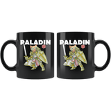 Paladin Cat Black Mug - Funny Class DND D&D Dungeons And Dragons Coffee Cup - Luxurious Inspirations