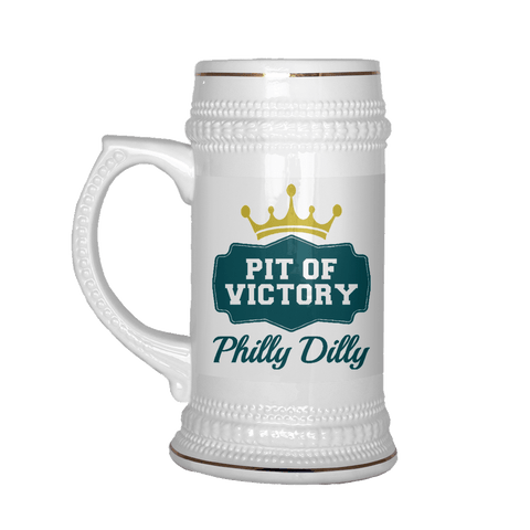 Philly Dilly Pit Of Victory Tee Shirt Stein Mug  - Funny Football Philadelphia Philly! Fans 30 Ounce Vacuum Beer Tumbler - Luxurious Inspirations