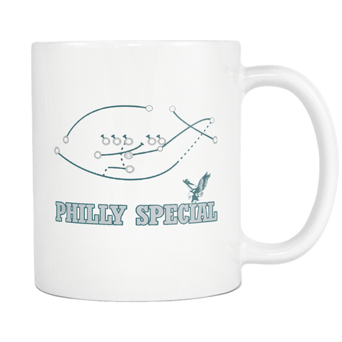 Philly Special Dilly Mug - Funny 4Th And Goal Fan Coffee Cup - Luxurious Inspirations