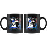 Pit bull Art Painting Lover Mug - 4th Of July American Flag Pitbull Love Owner Pet Dog Coffee Cup - Luxurious Inspirations