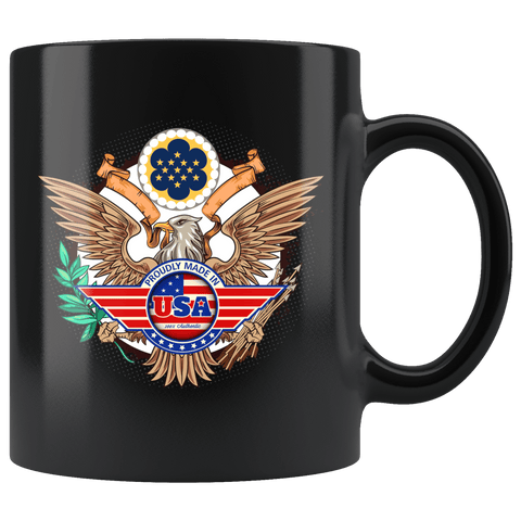 Proudly Made in The USA Mug - America American Patriotic Veteran Army Navy Airforce Support Proud Coffee Cup - Luxurious Inspirations