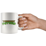 Turtley Awesome Father TMNT Father's Day Dad Papa White 11 oz Mug - Luxurious Inspirations