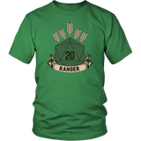 Ranger Dice D20 DND T-Shirt - Luxurious Inspirations
