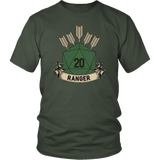 Ranger Dice D20 DND T-Shirt - Luxurious Inspirations