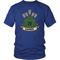 Ranger Dice D20 DND T-Shirt - Luxurious Inspirations