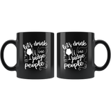 Lets drink wine judge people fun times alcohol watching bar socializing coffee cup mug - Luxurious Inspirations
