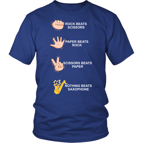 Rock Paper Scissors Saxophone Shirt - Funny Music Musician Band Tee - Luxurious Inspirations